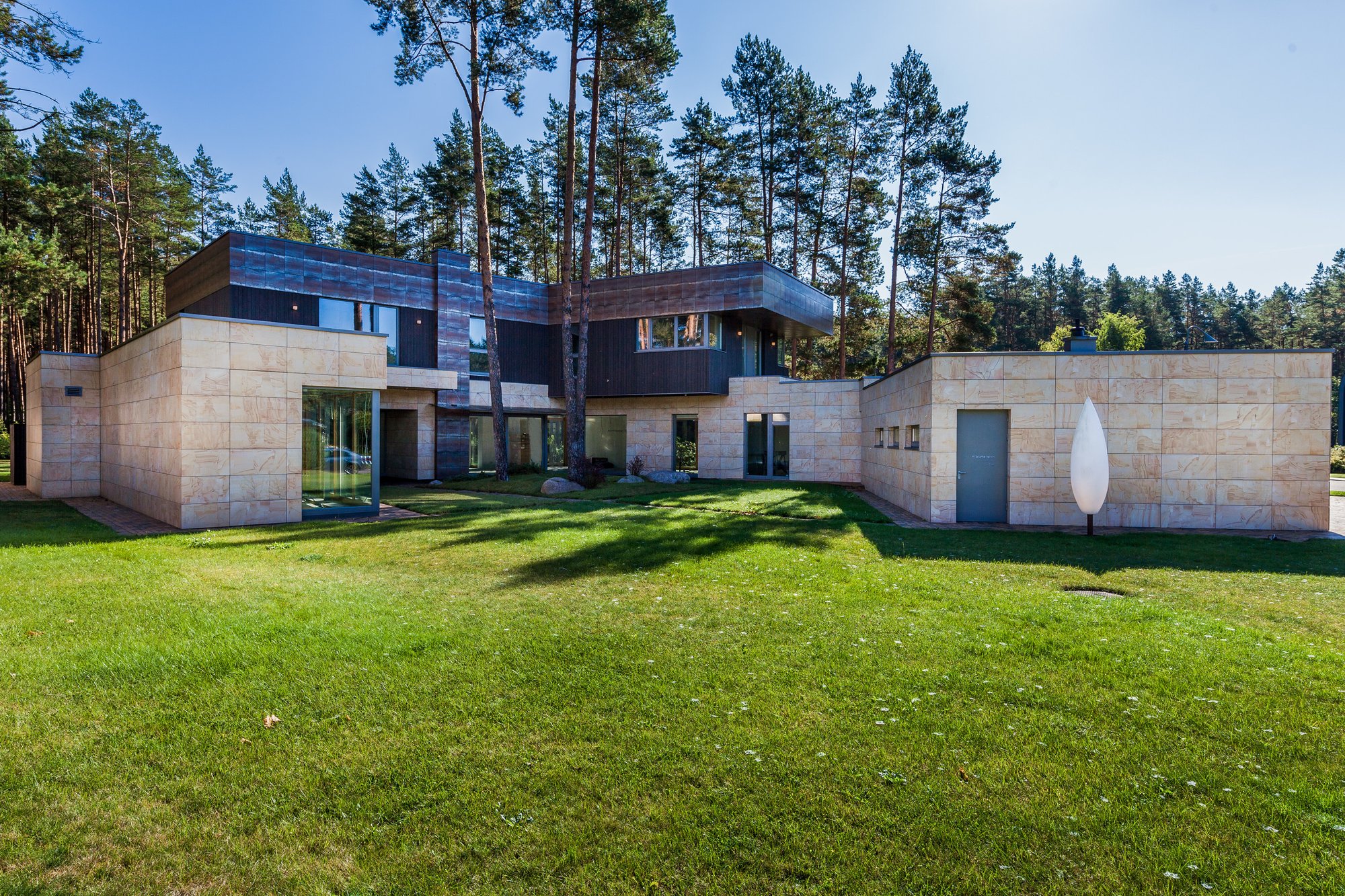 House Of Stylish Architecture Surrounded By In Vilnius, Vilnius County