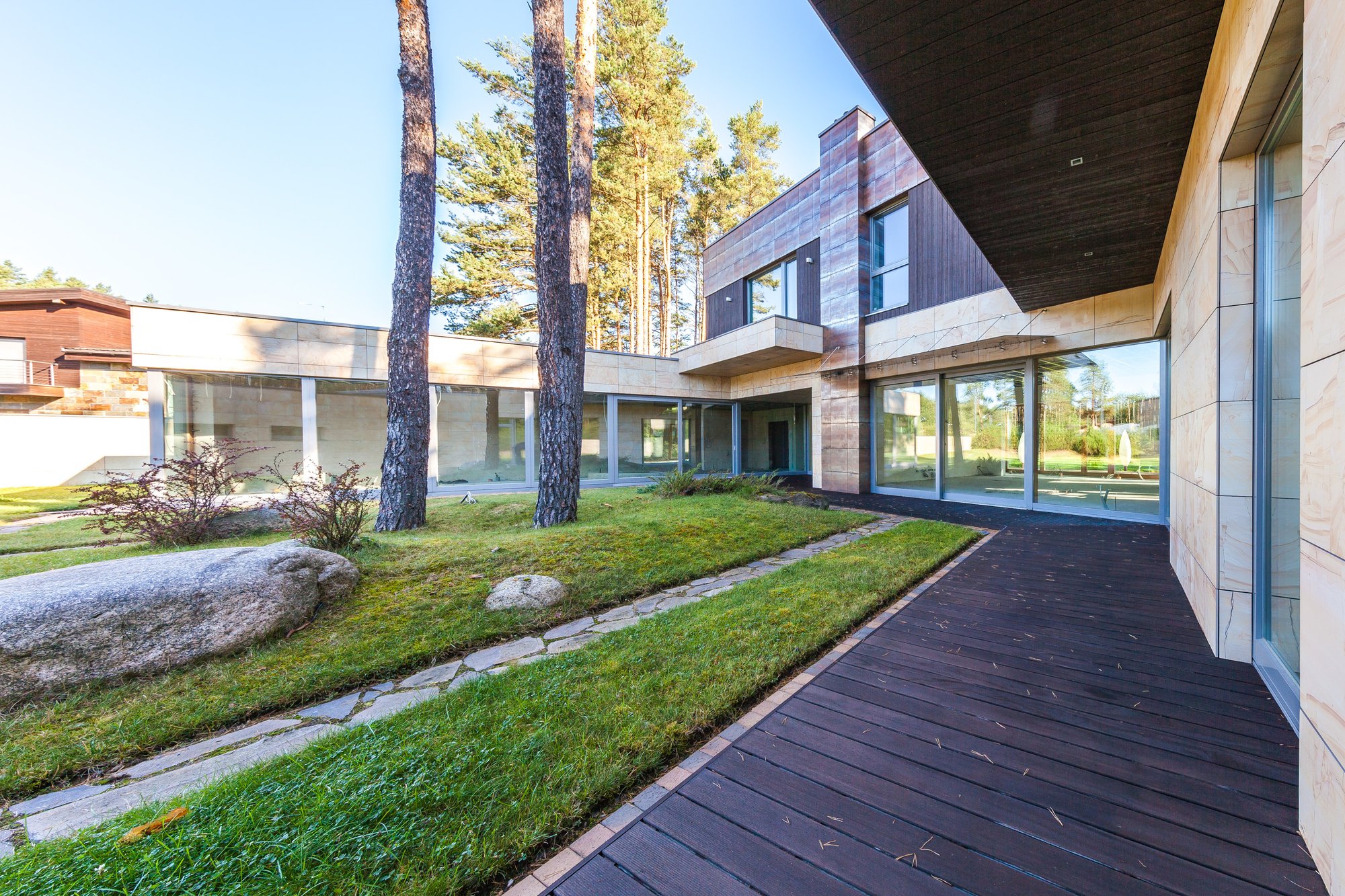 House Of Stylish Architecture Surrounded By In Vilnius, Vilnius County