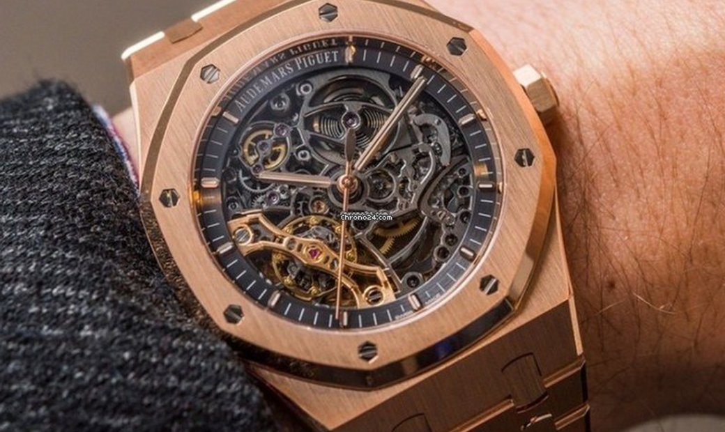 Audemars Piguet Royal Oak Rose Gold Openworked Watch 15407OR.OO