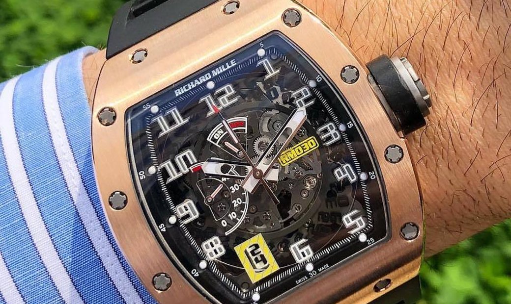 Rm 030 Rose Gold Skeleton Dial In 