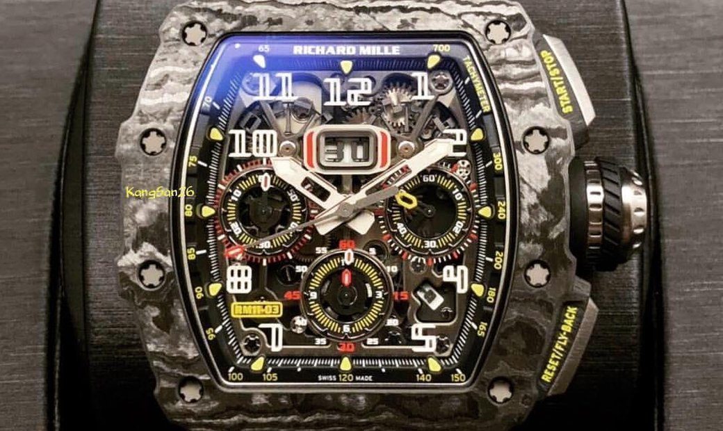 Richard Mille [NEW] RM 11-03 Black Carbon NTPT Flyback Chronograph Watch