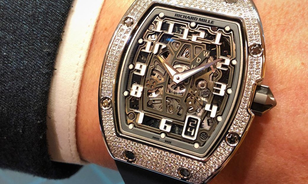 Richard Mille NEW RM 67-01 Extra Flat Automatic White Gold Full Set Diamond Watch
