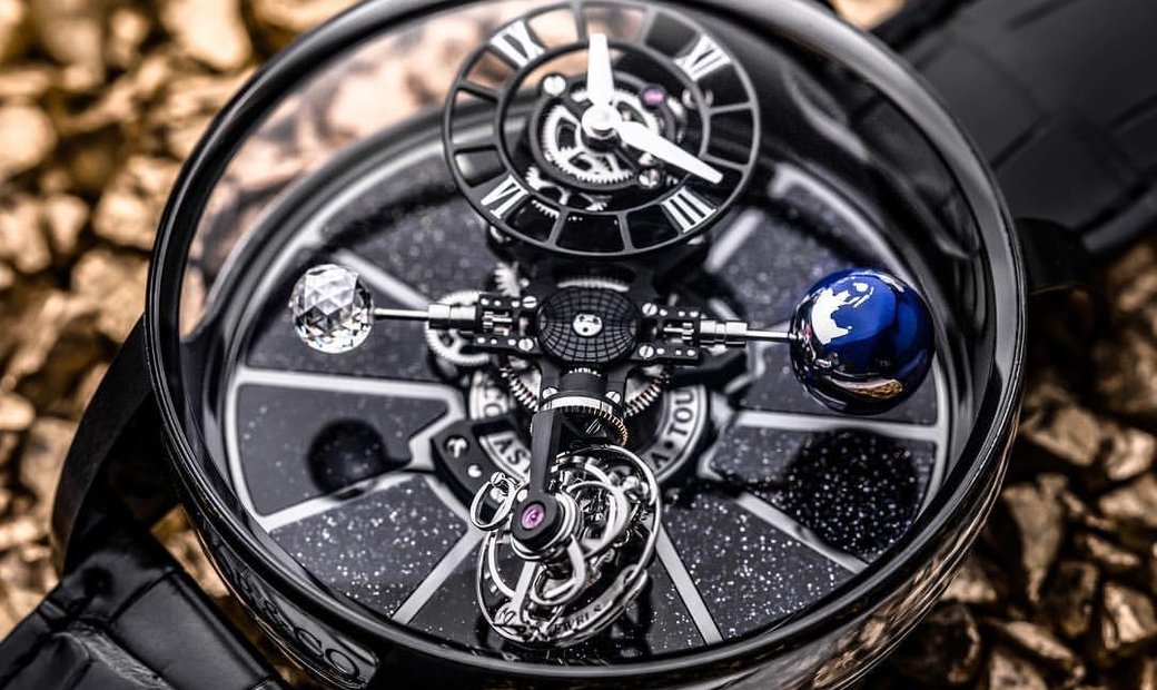 Jacob & Co. 捷克豹 NEW & LIMITED 18 PIECE Astronomia Tourbillon Black Gold AT100.31.AC.SD.A