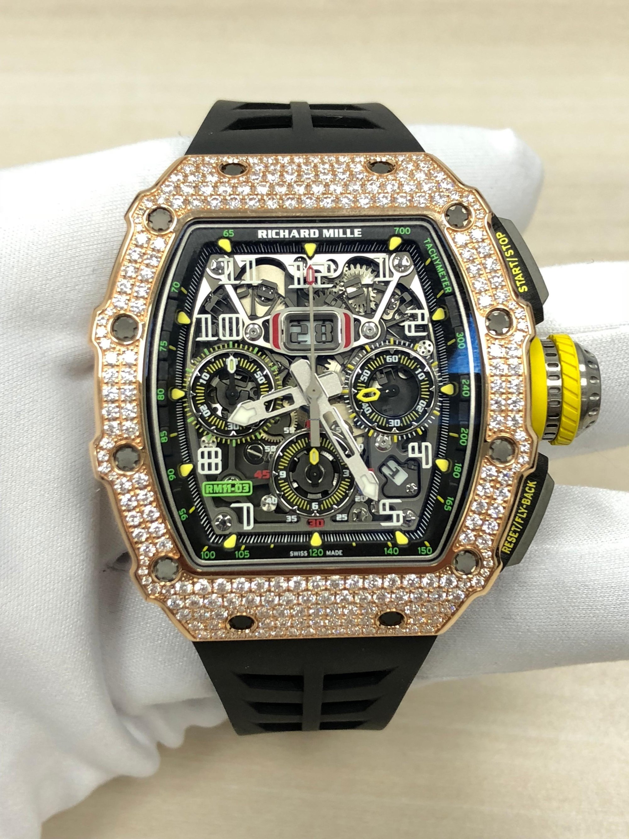 Richard Mille RM11-03 Rose Gold Full Diamond in NY, United States for
