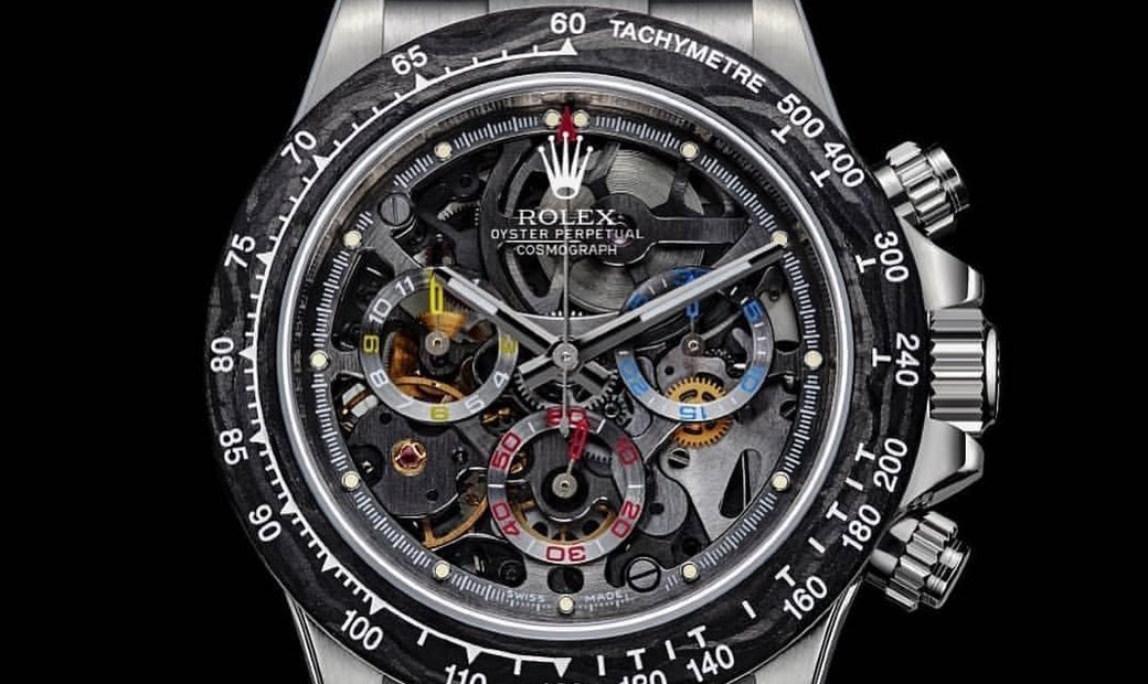 Rolex daytona skeleton online montoya