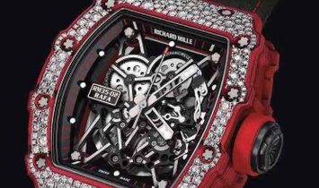 Richard Mille [2019 NEW] RM 35-02 Red Quartz-TPT Diamonds Watch