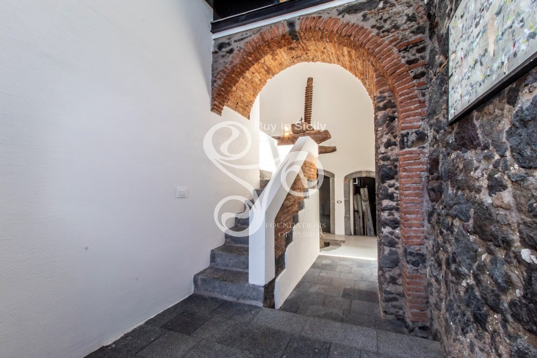 Ancient Millstone Renovated In A Modern Style, Acireale In Sicily