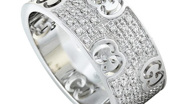 Gucci Gucci Icon Stardust 18K White Gold Diamond Band Ring (10746345)