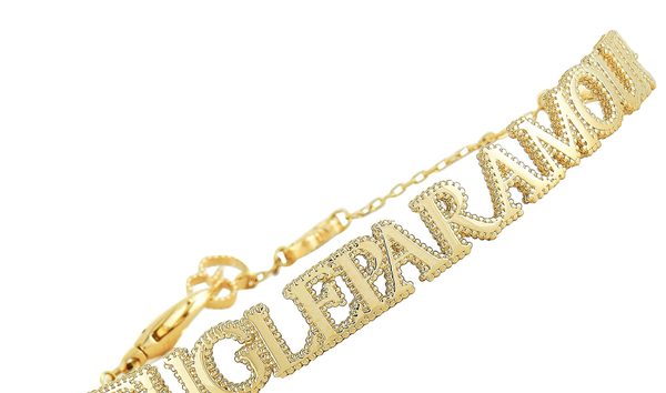 Gucci Gucci L'Aveugle Par Amour 18K Yellow Gold Bracelet Size 17 (10749720)