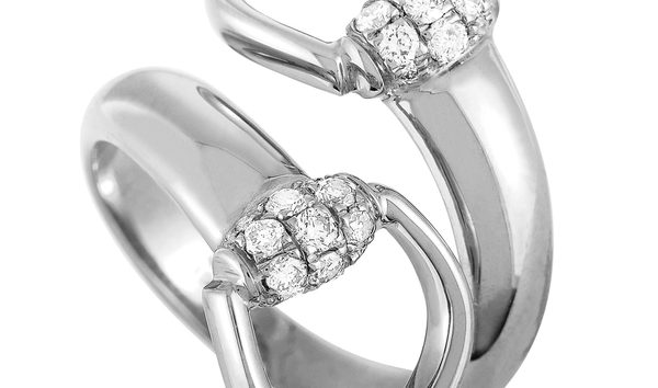 Gucci Gucci Horsebit 18K White Gold Diamond Ring (10749697)