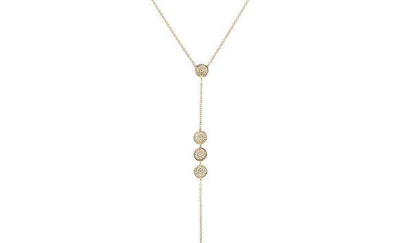 LB Exclusive LB Exclusive 18K Yellow Gold 2.90ct Diamond Pave Long Pendant Necklace (10767135)