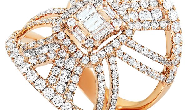 LB Exclusive LB Exclusive 18K Rose Gold Diamond Cocktail Ring (10768381)