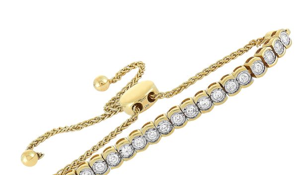 LB Exclusive LB Exclusive 14K Yellow Gold 1.00ct Diamond Tennis Bracelet (10770178)