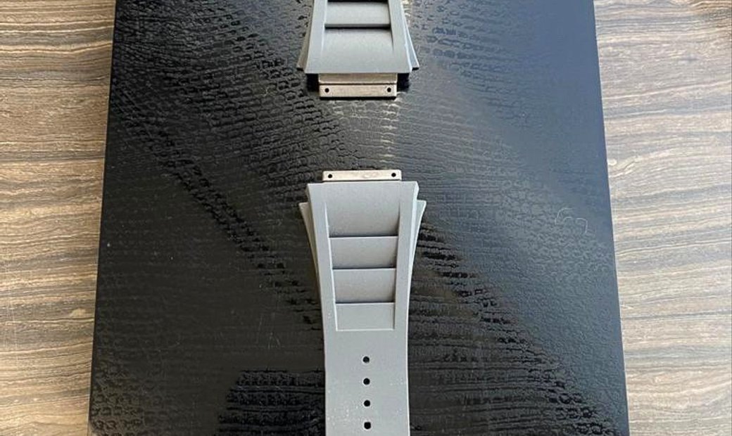 Richard Mille RM 030 Medium Vented Pale Grey Watch Band 