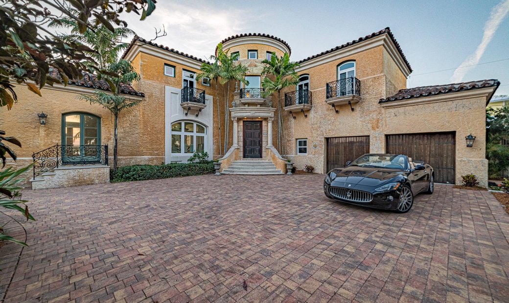 Villa Rotonda, European Riverfront In Indialantic, Florida, United