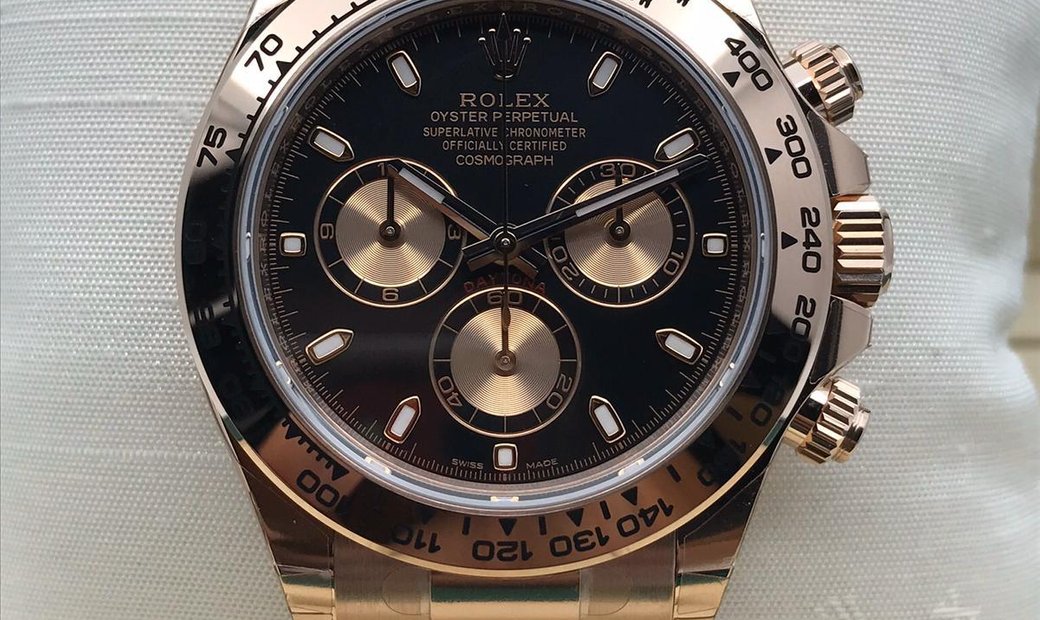 Rolex [NEW] Daytona Rose Gold 116505 Black Dial Watch