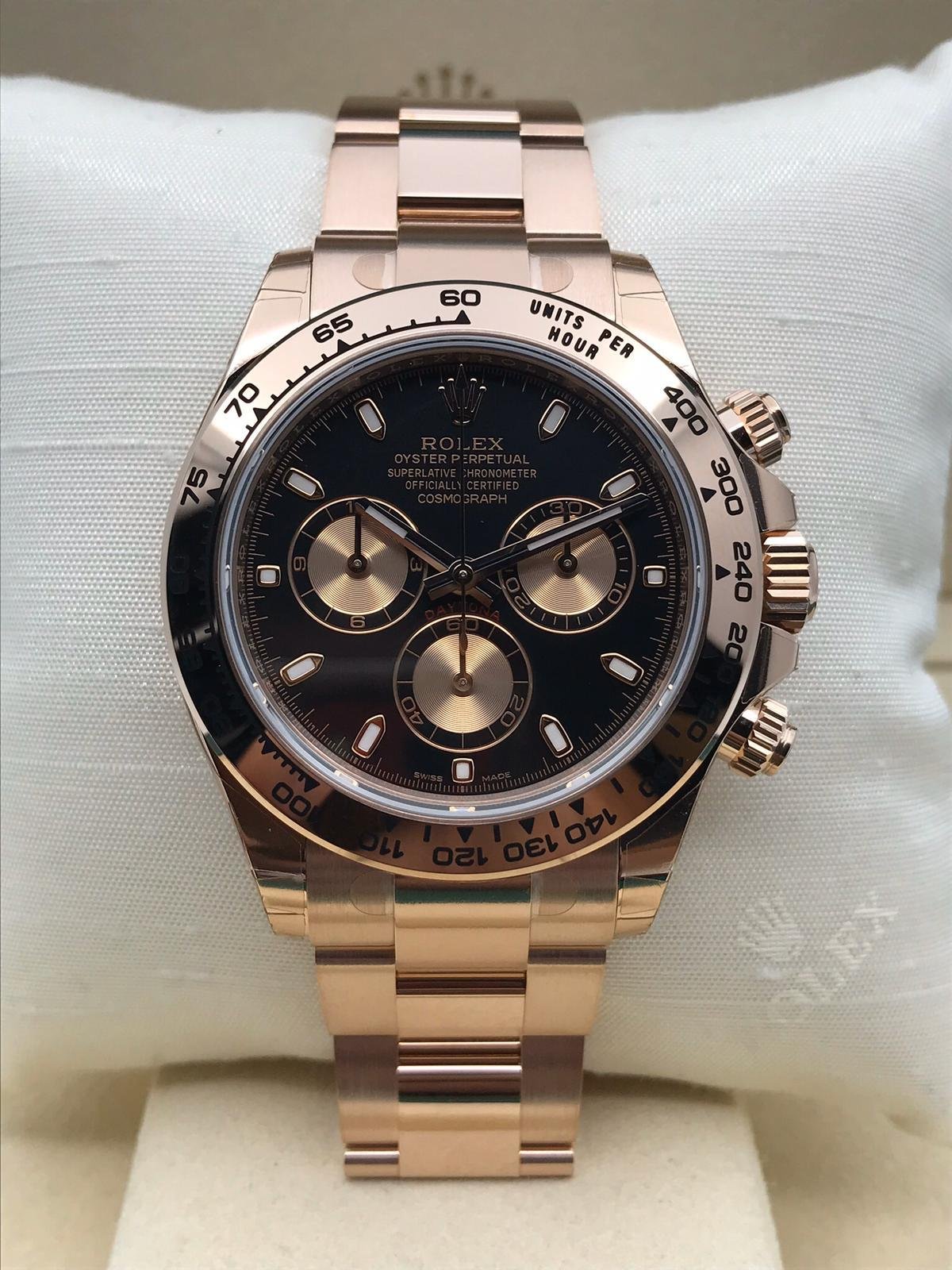 Rolex [New] Daytona Rose Gold 116505 Black Dial Watch In Hong Kong For ...