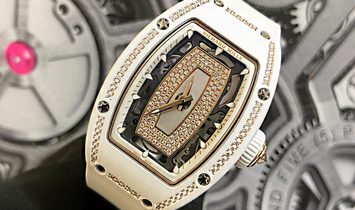Richard Mille [NEW] RM 07-01 White Ceramic with Gemstones Ladies Watch