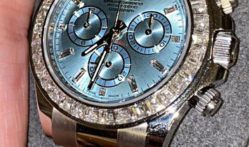 Rolex [NEW] Cosmograph Daytona Ice Blue Baguette Platinum 116576TBR