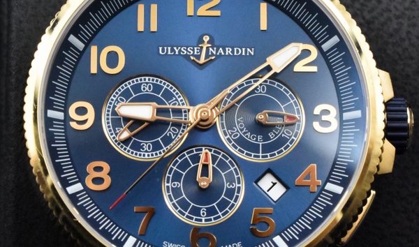 Ulysse Nardin Maxi Marine Chronograph Voyage Bleu Rose Gold (10894855)