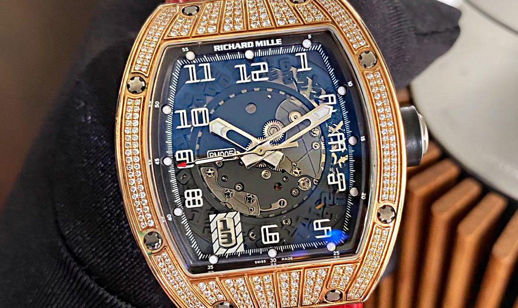 Richard Mille RM 005 Med Set Diamonds Rose Gold Watch