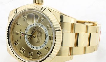 Rolex Sky-Dweller 326938 18 Ct Yellow Gold Champagne dial