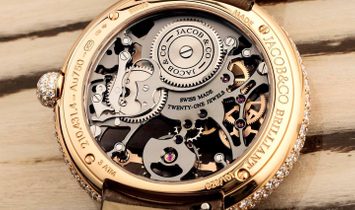 Jacob & Co. 捷克豹 NEW & LIMITED 101 PIECE Brilliant Skeleton Jewelry Rose Gold BS431.40.RD.CB.A