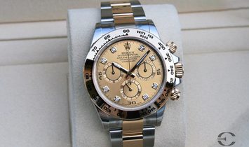 Rolex Daytona Cosmograph 116503 Oystersteel and Yellow Gold Champagne Diamond Set Dial 