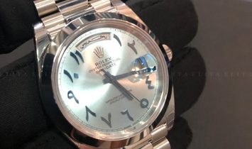 Rolex Day-Date 228206-0025 Platinum 40 mm Ice Blue Dial with Arabic Numerals