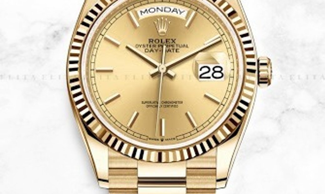 Rolex Day-Date 36 128238-0045 18 Ct Yellow Gold Champagne-Colour Dial