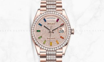 Rolex Day-Date Rolex Day-Date 36 128345RBR-0043 18 Ct Everose Gold Diamond Paved Dial