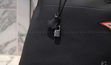 Hermes Bolide Runway Shark Bag, Limited Edition in Blue Indigo Togo Leather
