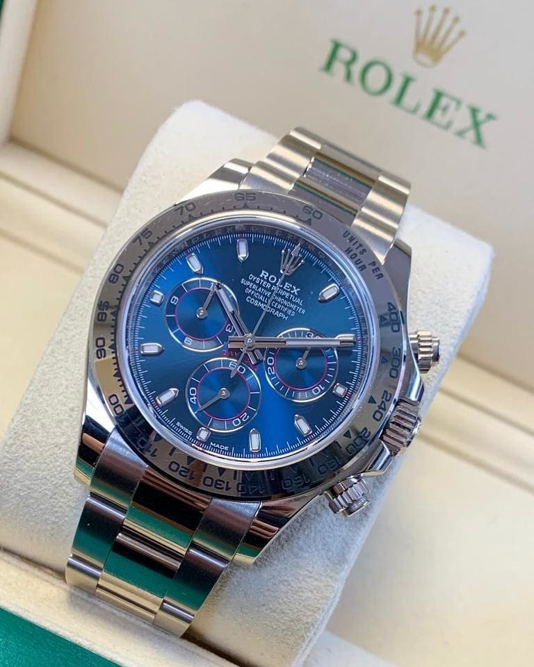 rolex daytona blue dial price