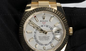 Rolex Sky-Dweller 326938-0005 18 Ct Yellow Gold White Dial