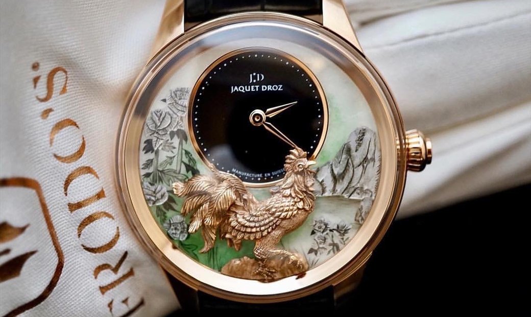 Jaquet Droz Petite Heure Minute Relief Rooster J005023282 (Retail:CHF 70'200)
