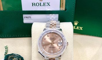 Rolex Datejust 31 278271-0024 Oystersteel and Everose Gold Diamond Set Rose Colour Dial