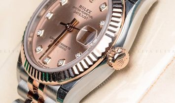 Rolex Datejust 31 278271-0024 Oystersteel and Everose Gold Diamond Set Rose Colour Dial