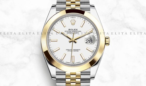 Rolex Datejust 41 126303-0016 Oystersteel and Yellow Gold White Dial Jubilee Bracelet (11113539)