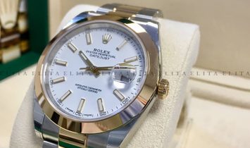 Rolex Datejust 41 126303-0015 Oystersteel and Yellow Gold White Dial Oyster Bracelet