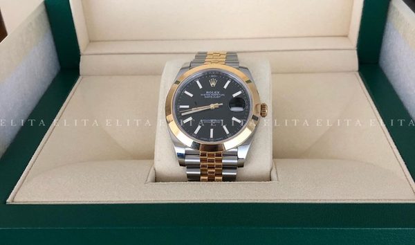 Rolex Datejust 41 126303-0014 Oystersteel and Yellow Gold Black Dial Jubilee Bracelet (11118467)