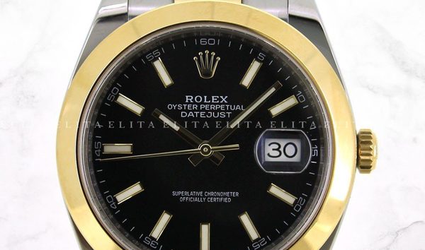 Rolex Datejust 41 126303-0013 Oystersteel and Yellow Gold Black Dial Oyster Bracelet (11118518)
