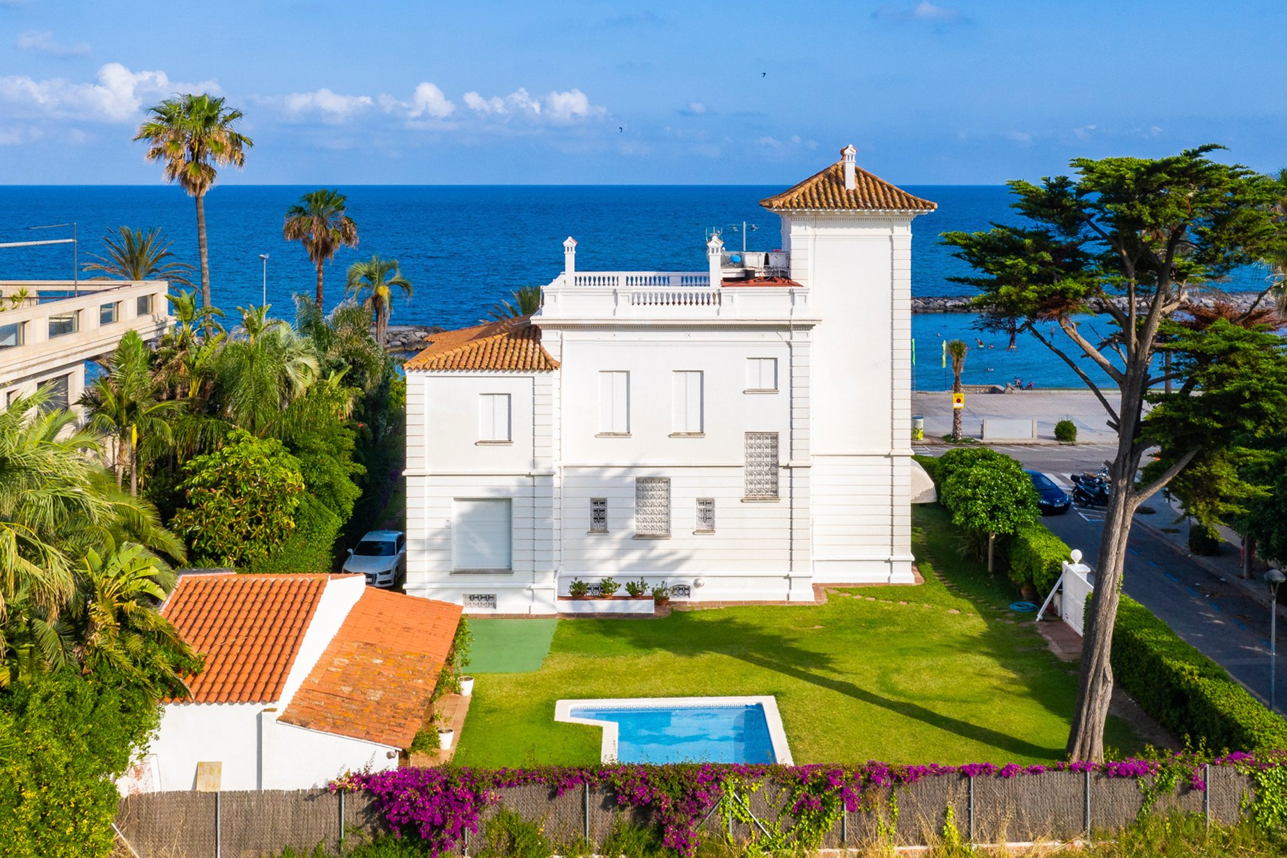 Majestic Beachfront Property In Sitges In Sitges, Catalonia, Spain For