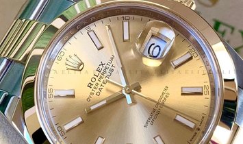 Rolex Datejust 41 126303-0009 Oystersteel and Yellow Gold Champagne Dial Oyster Bracelet