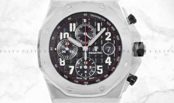 Audemars Piguet Royal Oak Offshore 26470ST.OO.A101CR.01 Steel Black Tappisserie Dial Leather Band