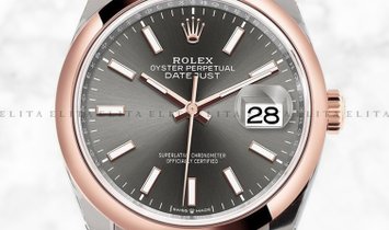 Rolex Datejust 36 126201-0013 Oystersteel and Everose Gold Dark Rhodium Dial Jubilee Bracelet