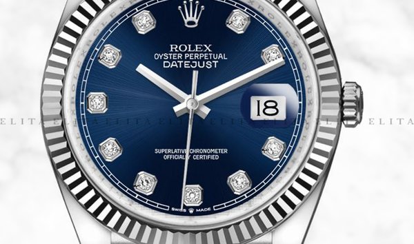 Rolex Datejust 36 126234-0037 Oystersteel and White Gold Diamond Set Blue Dial Jubilee Bracelet (11150777)