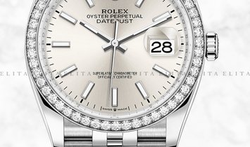 Rolex Datejust 36 126284RBR-0005 White Rolesor Silver Dial Diamond Bezel Jubilee Bracelet