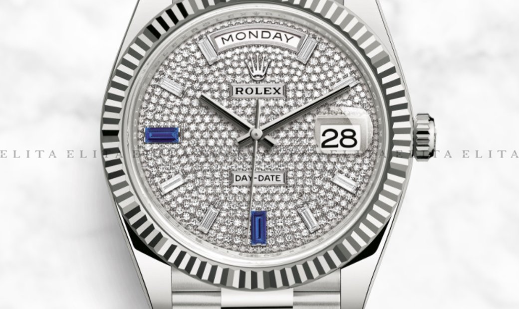 Rolex Day-Date 40 228239-0049 18K White Gold Diamond Paved Dial
