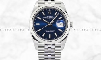 Rolex Datejust 36 126234-0017 Oystersteel and White Gold Blue Dial Jubilee Bracelet