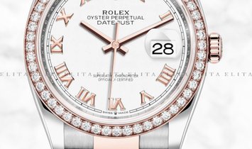 Rolex Datejust 36 126281RBR-0004 Oystersteel and Everose Gold White Dial Oyster Bracelet